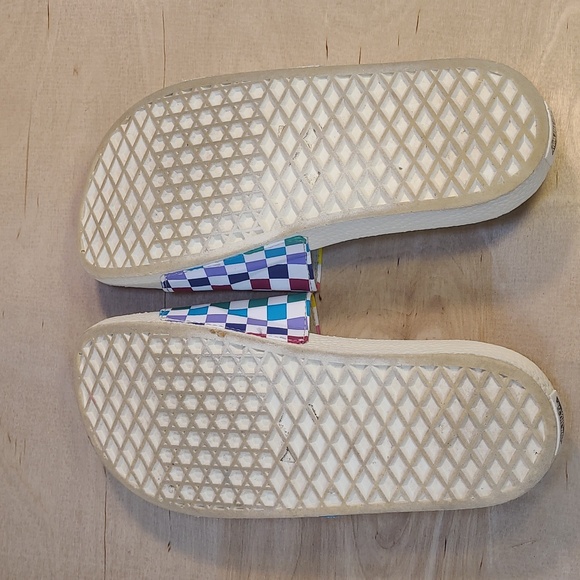 Vans La Costa Rainbow Checkerboard Multicolored Youth Flip-Flops Sandals - Picture 7 of 10